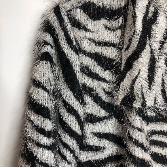 Vintage come n see zebra shabby eyelash swing cardigan duster Medium - Picture 3 of 11